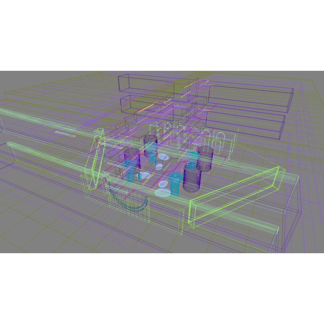 Futuristic Shopping Center 3D Model – High Quality Interior with Atrium - View 23