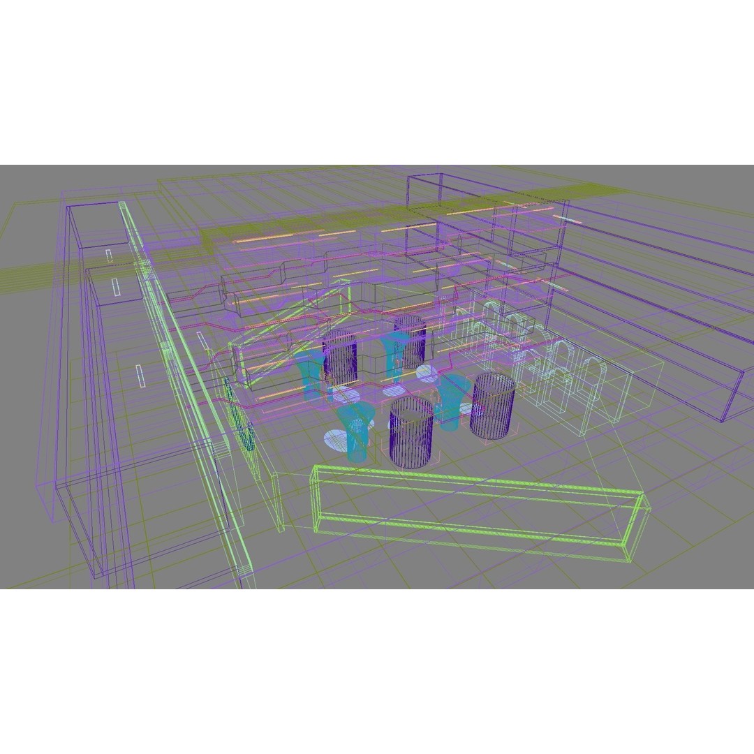 Futuristic Shopping Center 3D Model – High Quality Interior with Atrium - View 26