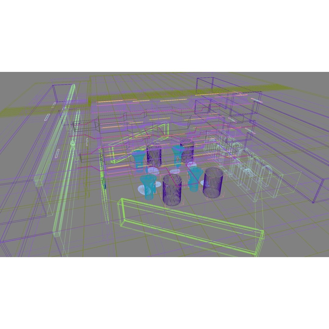 Futuristic Shopping Center 3D Model – High Quality Interior with Atrium - View 27
