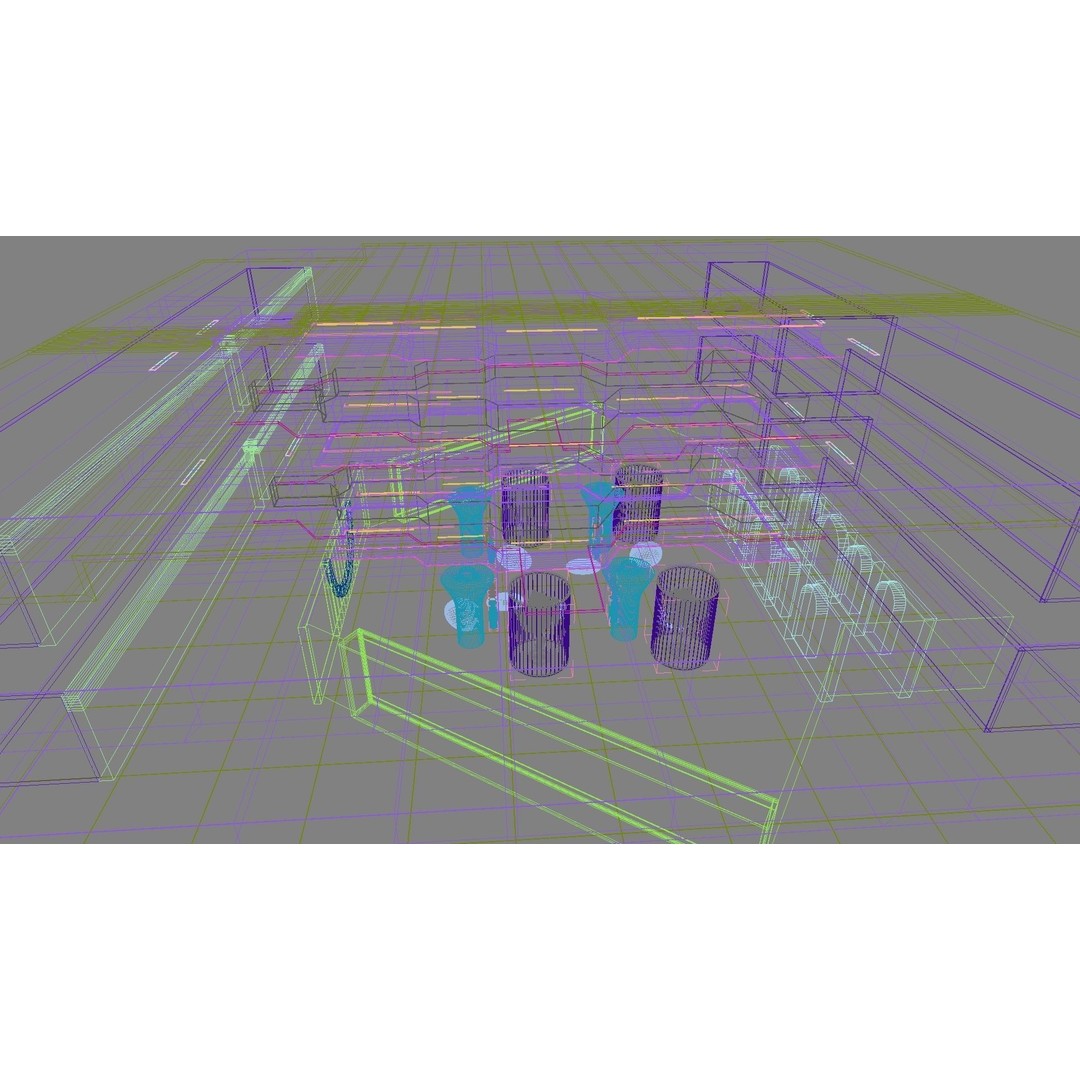 Futuristic Shopping Center 3D Model – High Quality Interior with Atrium - View 28