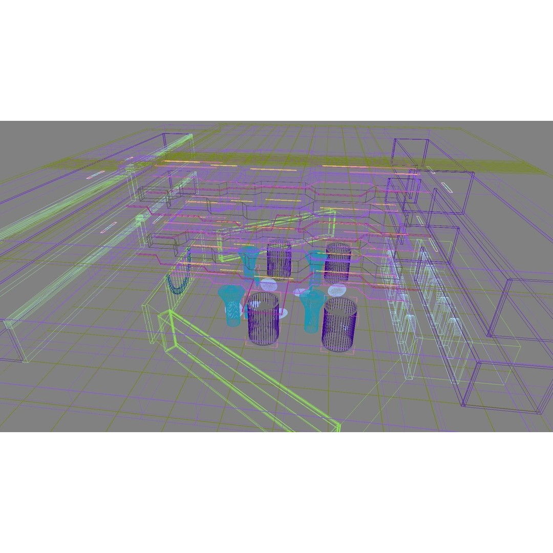 Futuristic Shopping Center 3D Model – High Quality Interior with Atrium - View 29