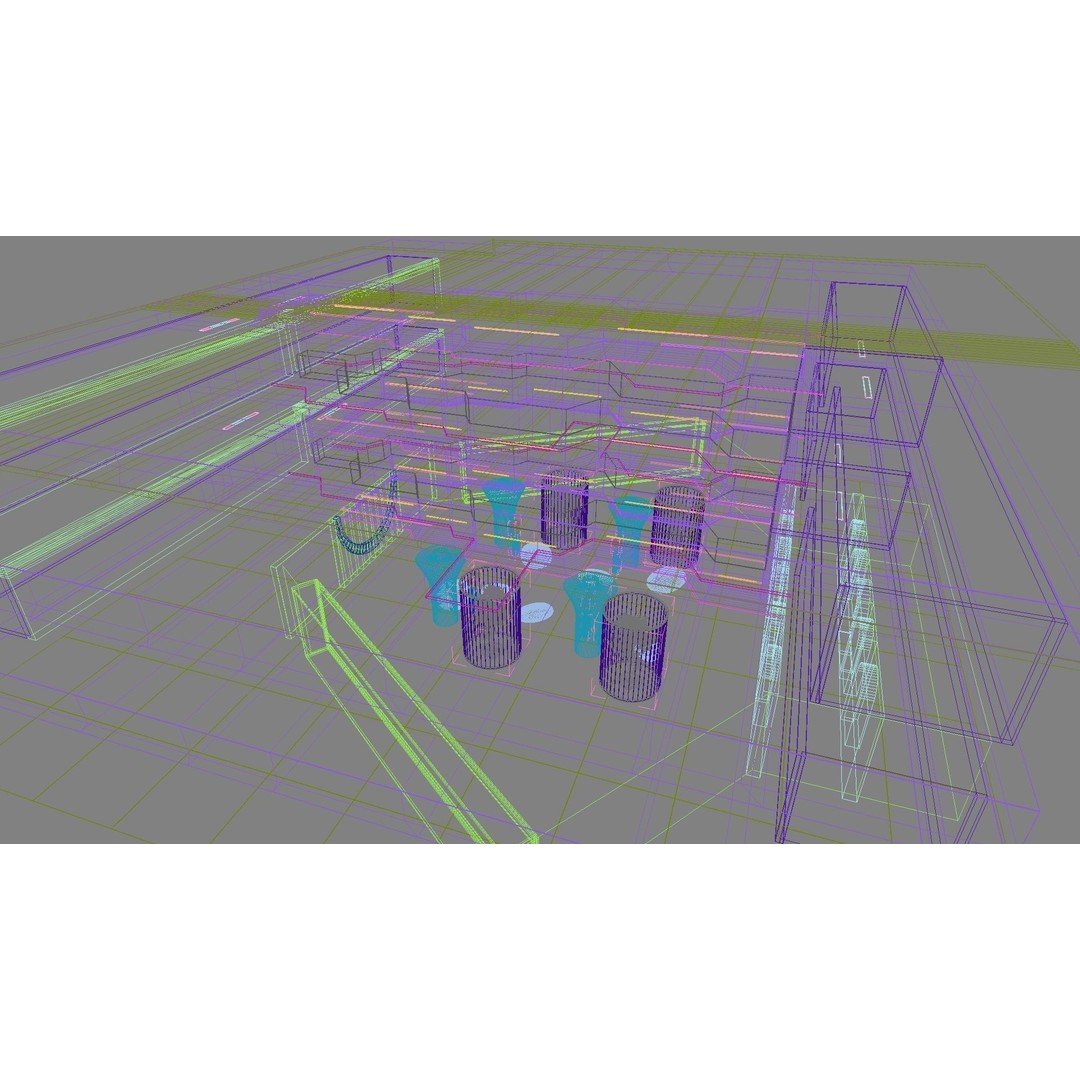 Futuristic Shopping Center 3D Model – High Quality Interior with Atrium - View 30