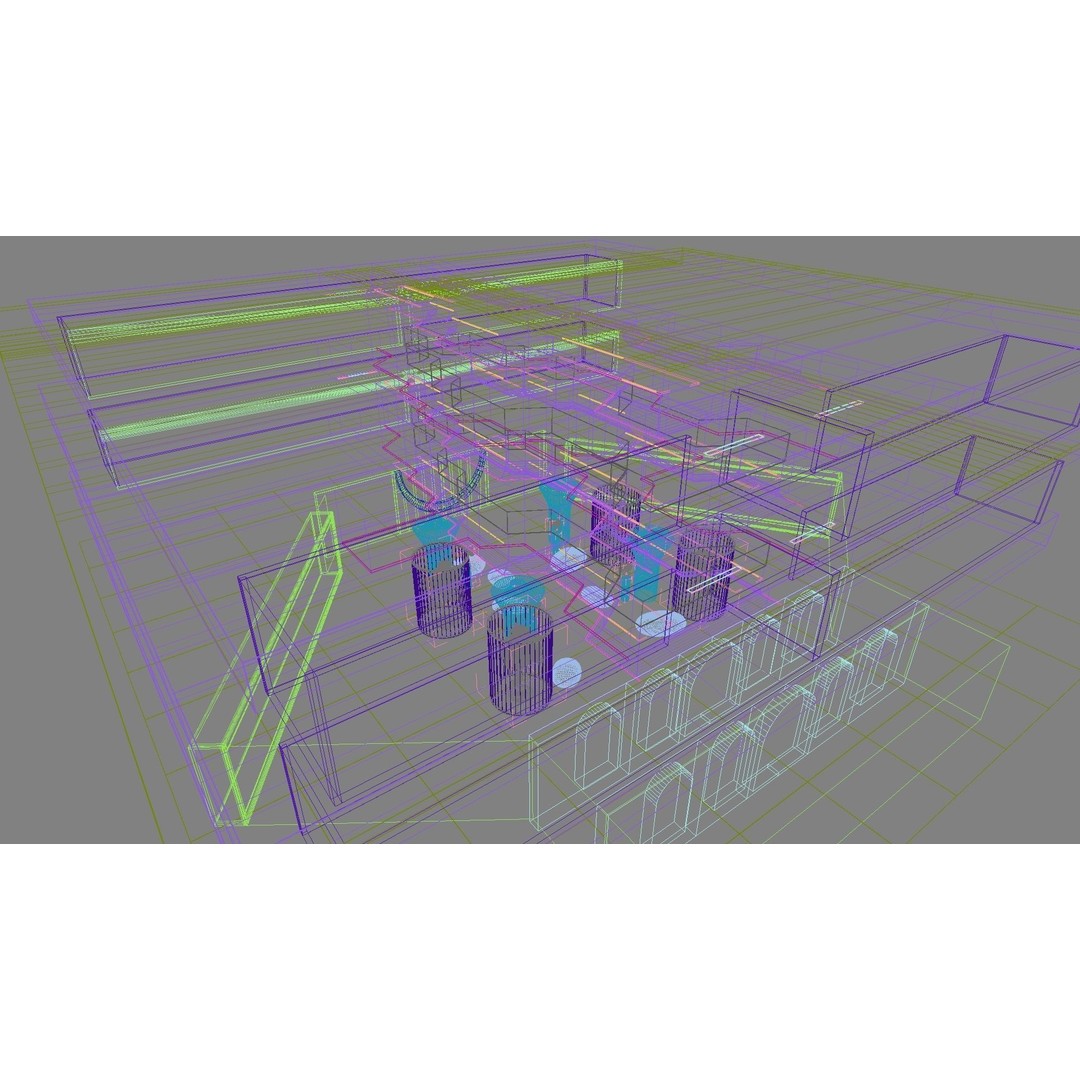 Futuristic Shopping Center 3D Model – High Quality Interior with Atrium - View 33