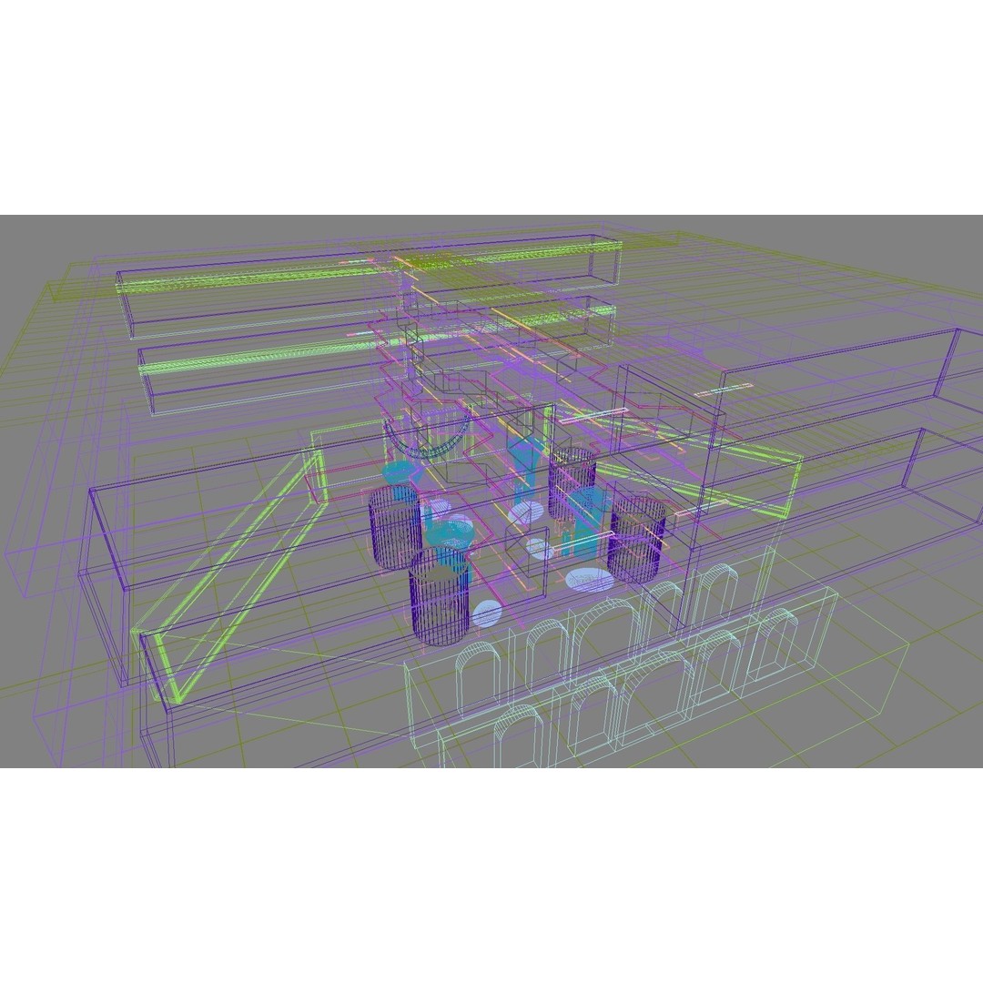 Futuristic Shopping Center 3D Model – High Quality Interior with Atrium - View 34