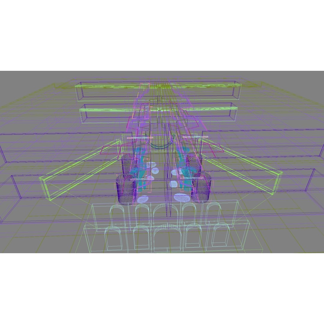 Futuristic Shopping Center 3D Model – High Quality Interior with Atrium - View 36
