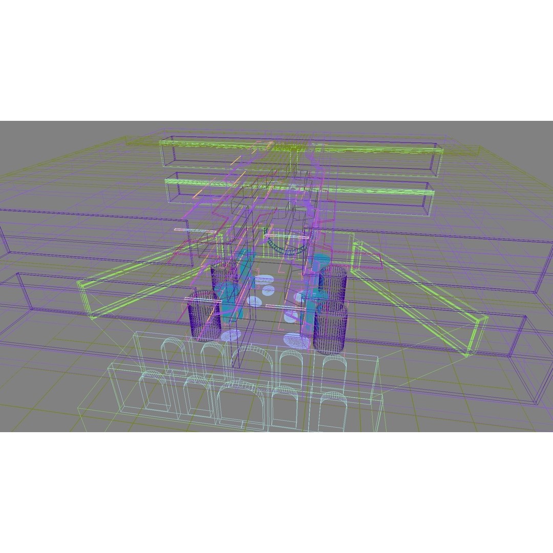 Futuristic Shopping Center 3D Model – High Quality Interior with Atrium - View 37