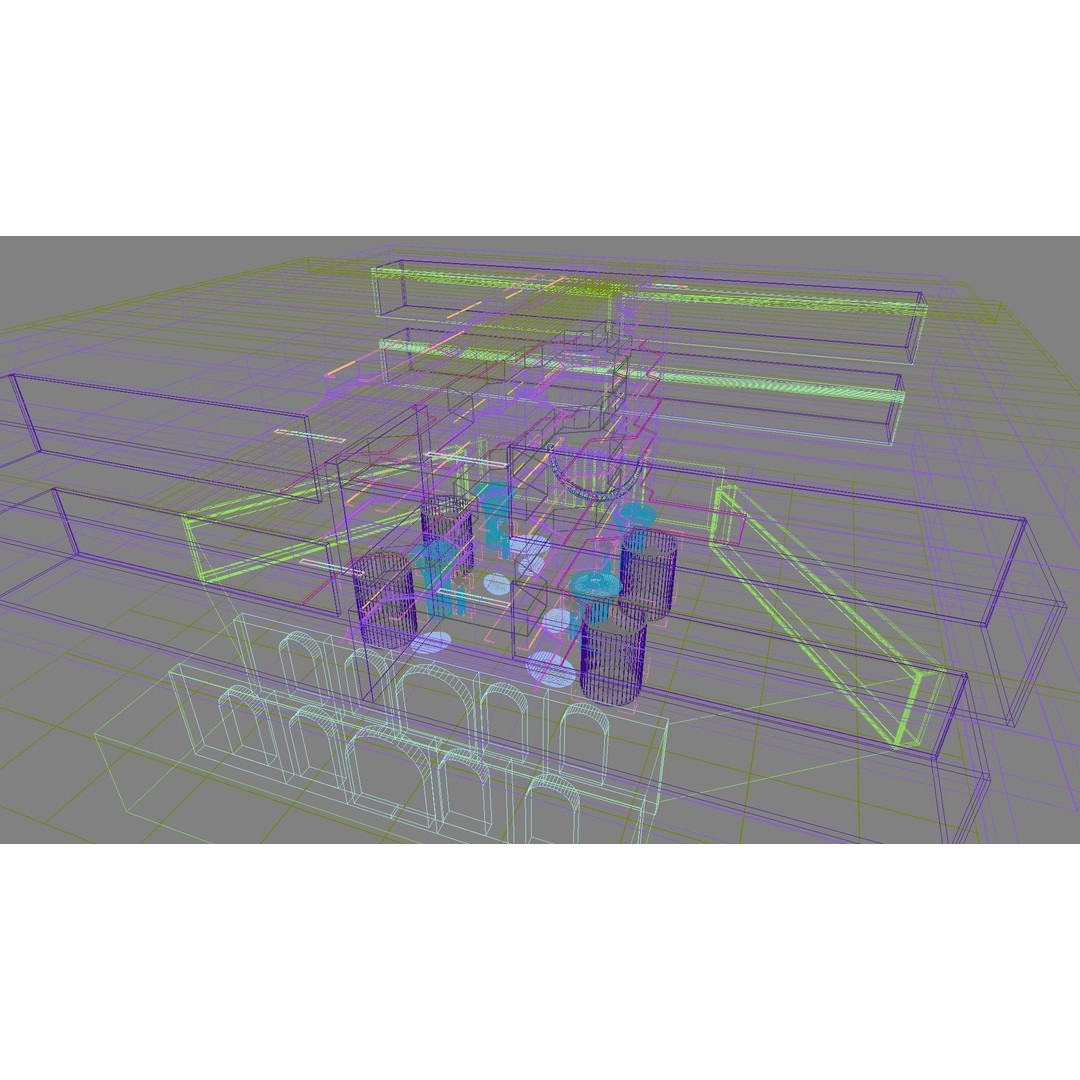 Futuristic Shopping Center 3D Model – High Quality Interior with Atrium - View 38