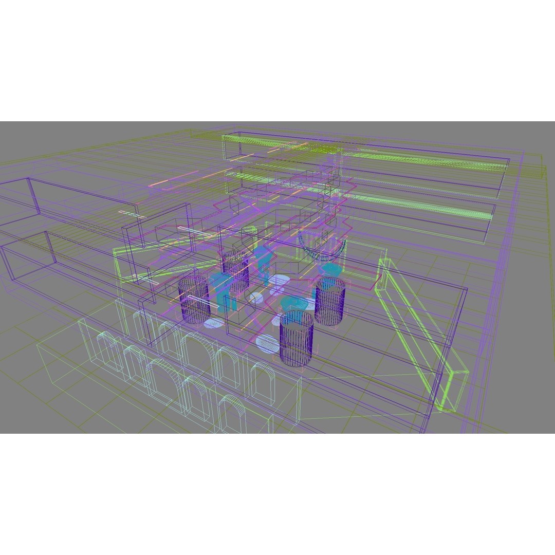 Futuristic Shopping Center 3D Model – High Quality Interior with Atrium - View 39