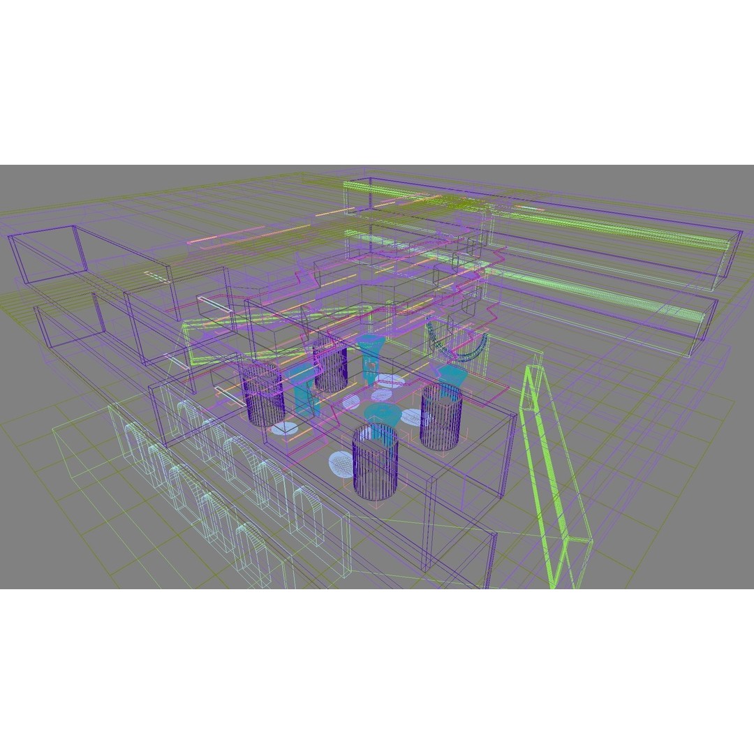 Futuristic Shopping Center 3D Model – High Quality Interior with Atrium - View 40