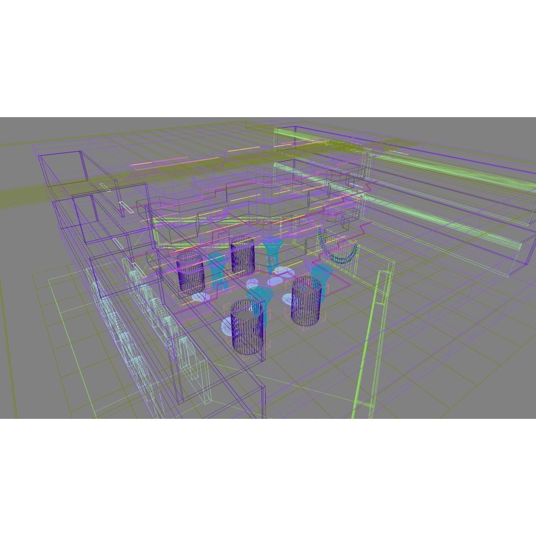Futuristic Shopping Center 3D Model – High Quality Interior with Atrium - View 41