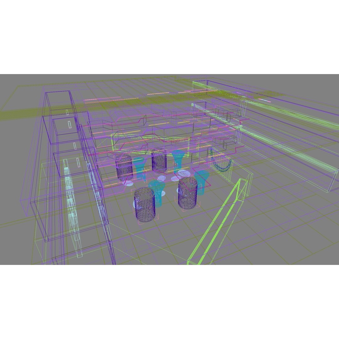 Futuristic Shopping Center 3D Model – High Quality Interior with Atrium - View 42