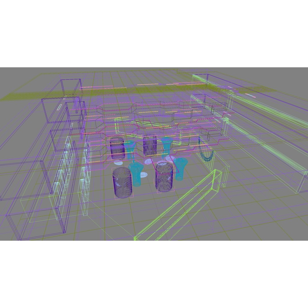 Futuristic Shopping Center 3D Model – High Quality Interior with Atrium - View 43