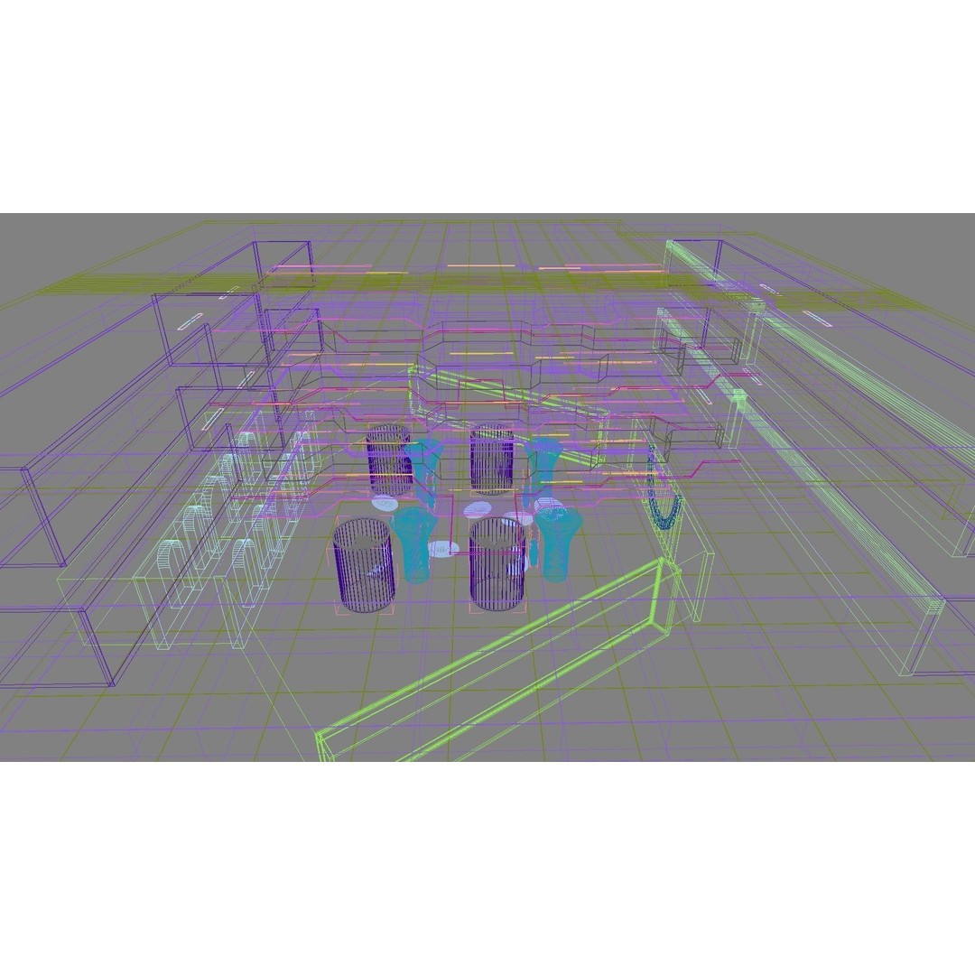 Futuristic Shopping Center 3D Model – High Quality Interior with Atrium - View 44