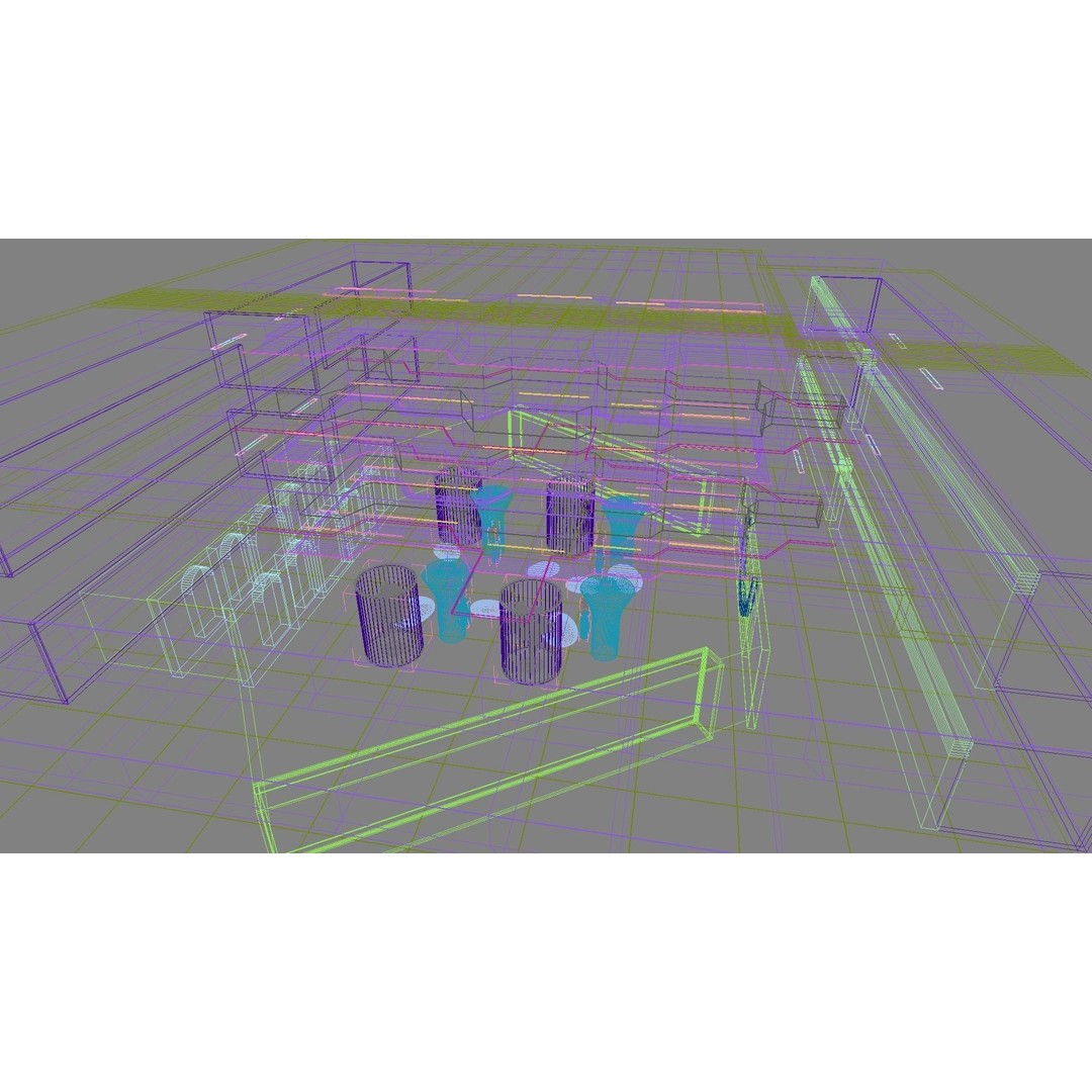 Futuristic Shopping Center 3D Model – High Quality Interior with Atrium - View 45