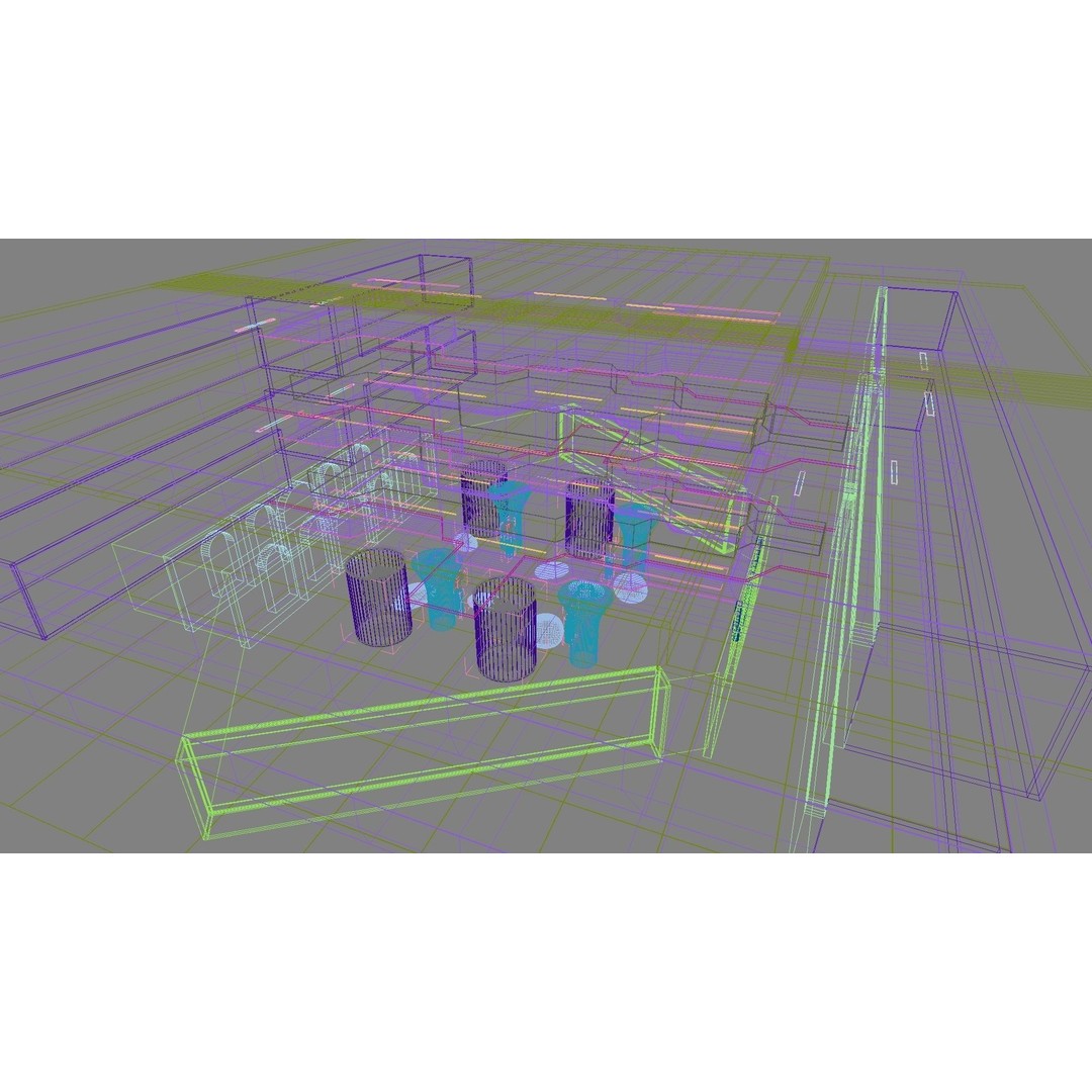 Futuristic Shopping Center 3D Model – High Quality Interior with Atrium - View 46