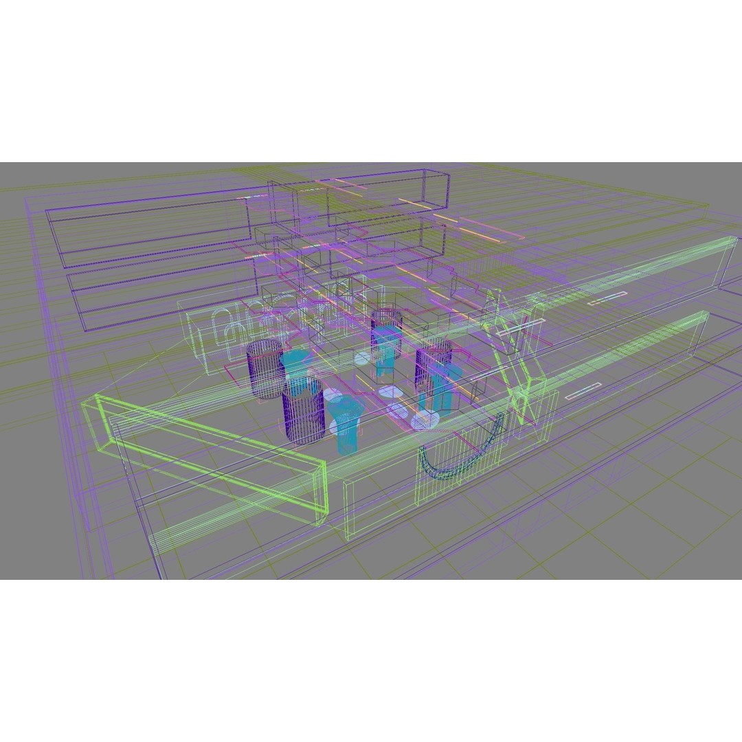 Futuristic Shopping Center 3D Model – High Quality Interior with Atrium - View 49