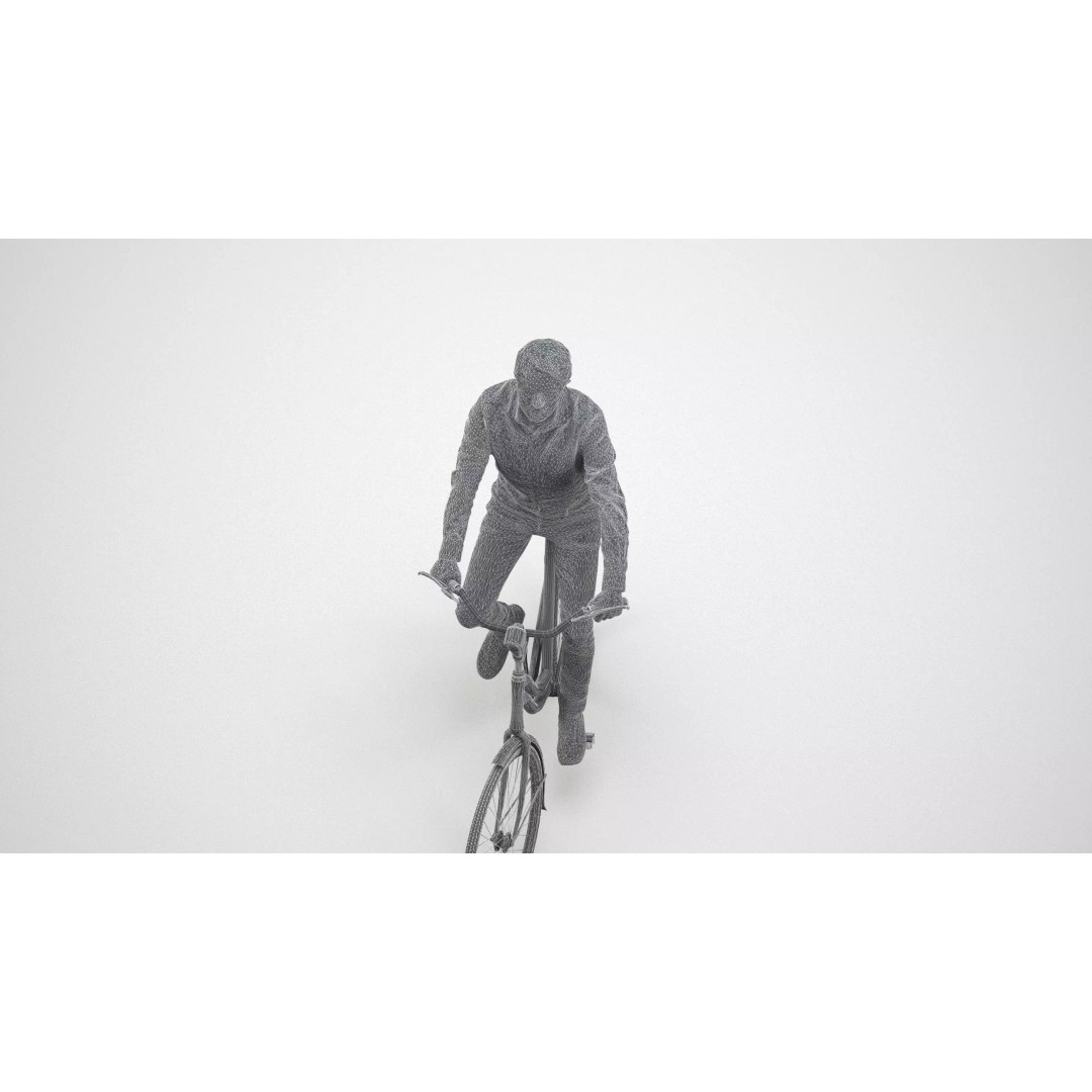 Adult Indian Man Cycling 3D Model – Business Attire, Game Ready Formats - View 13