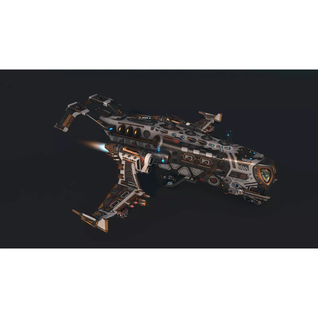 Spaceship 04 3D Model – Low Poly Game Asset, PBR Textures, FBX - View 13