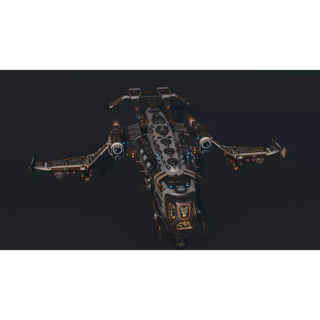 Spaceship 04 3D Model – Low Poly Game Asset, PBR Textures, FBX - View 17