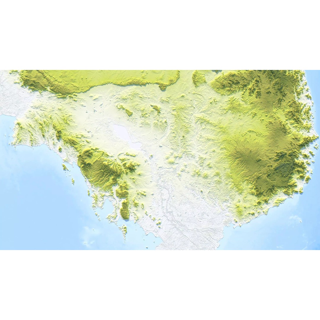 Cambodia Map 3D Model – Realistic Satellite Terrain with DEM, FBX, OBJ - View 11