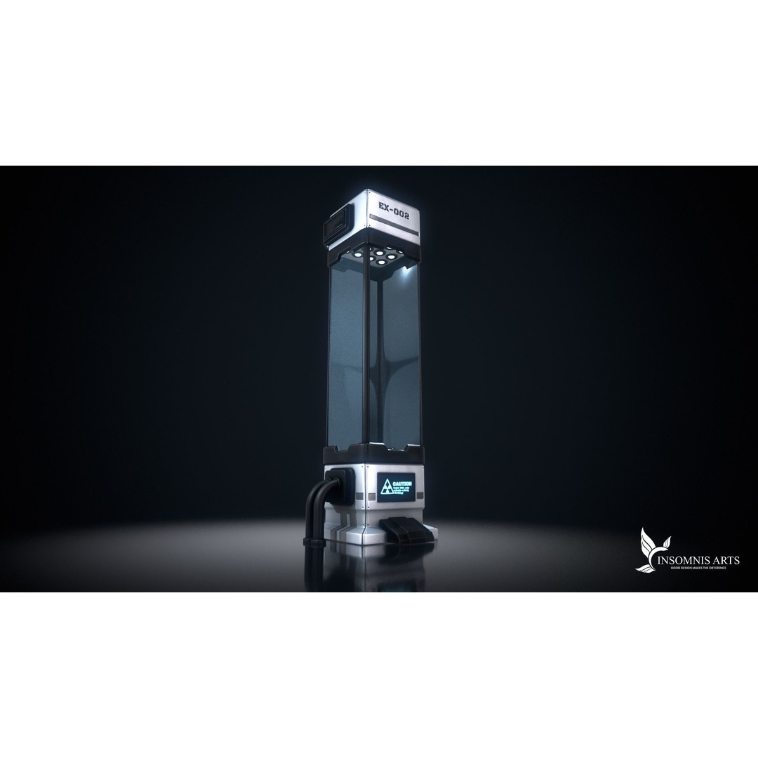 Sci-Fi Laboratory Equipment 3D Model – PBR Textured, Blender Scene - View 10