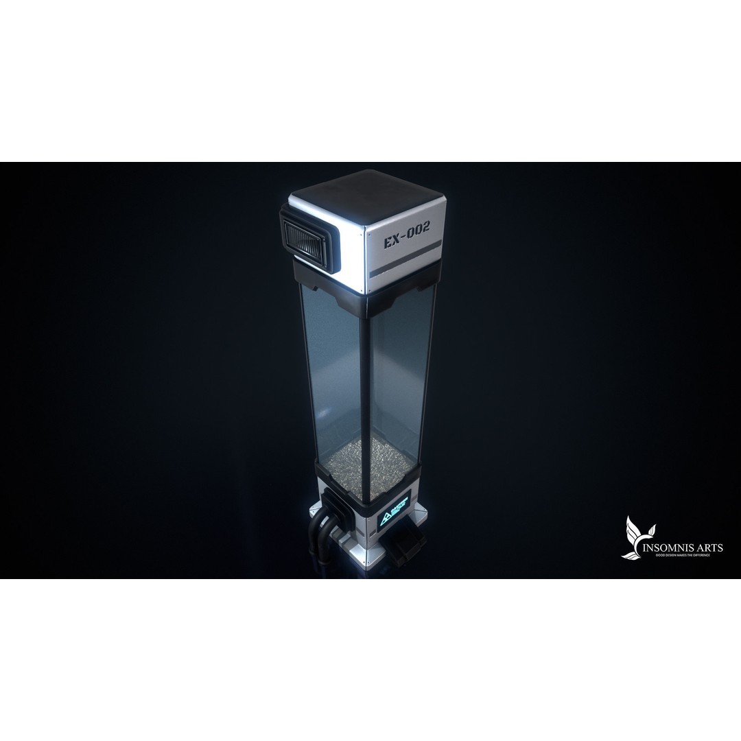Sci-Fi Laboratory Equipment 3D Model – PBR Textured, Blender Scene - View 11