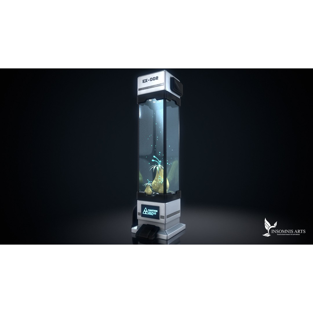 Sci-Fi Laboratory Equipment 3D Model – PBR Textured, Blender Scene - View 4