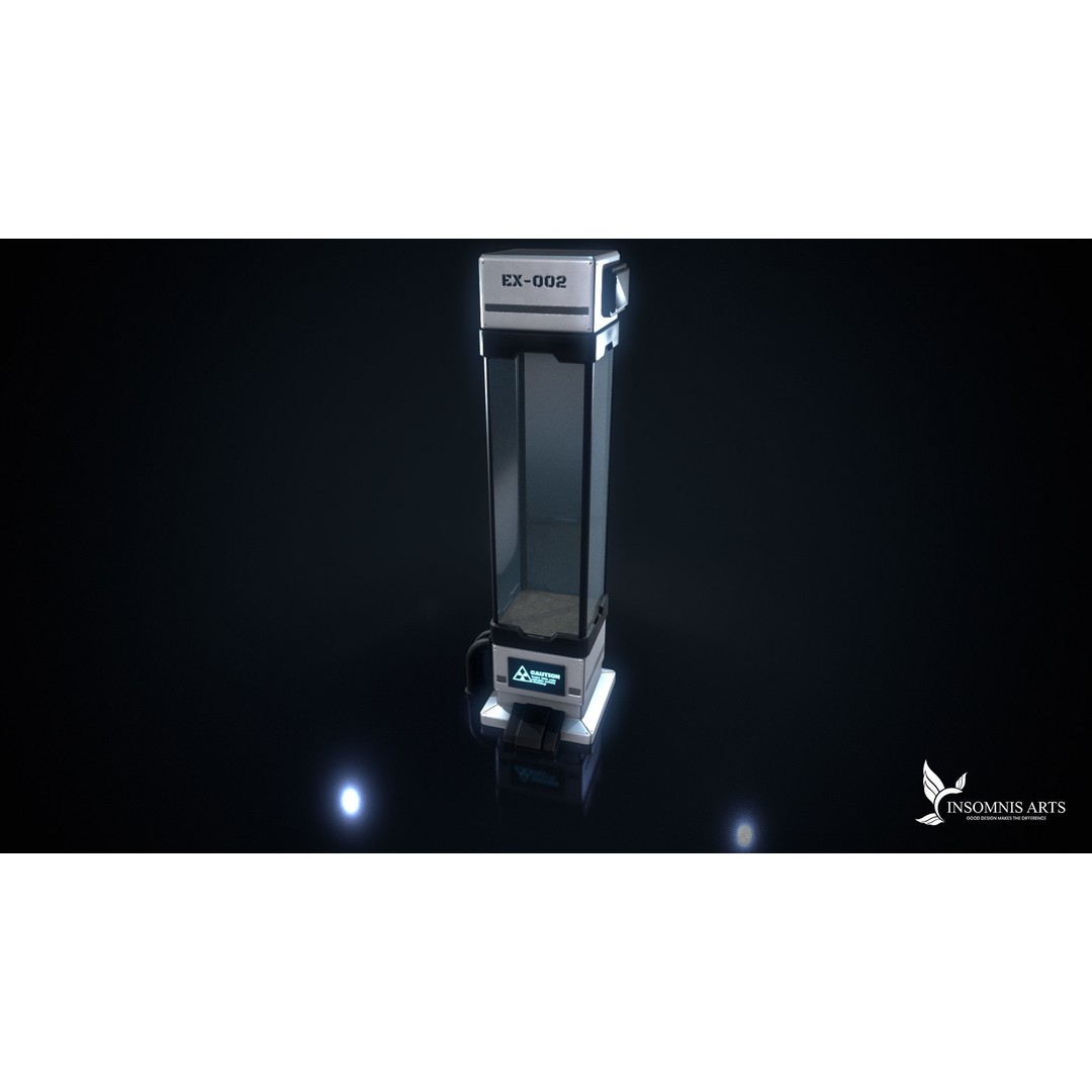 Sci-Fi Laboratory Equipment 3D Model – PBR Textured, Blender Scene - View 9