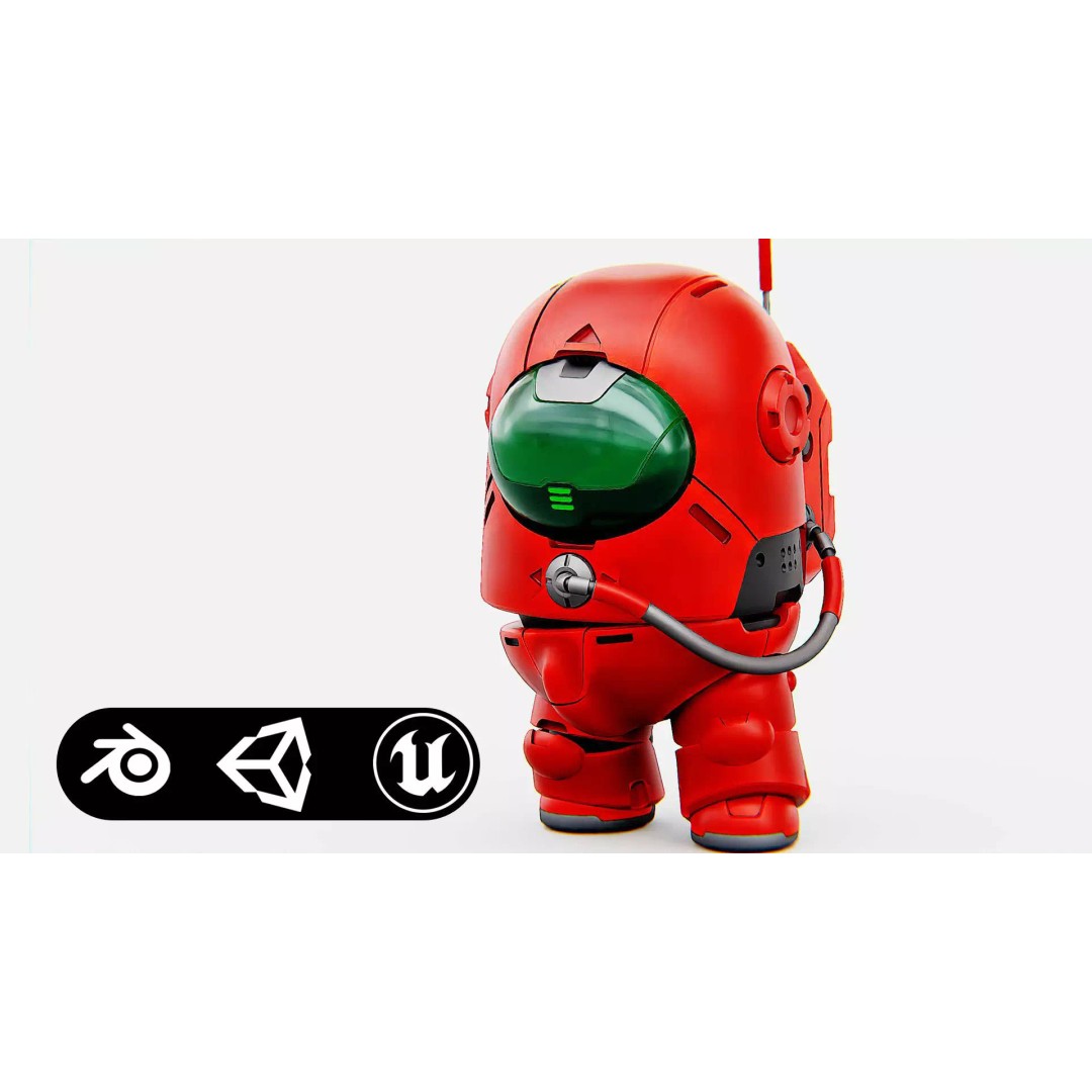 Among Us Character 3D Model – Rigged for Unity & Unreal Engine - View 2