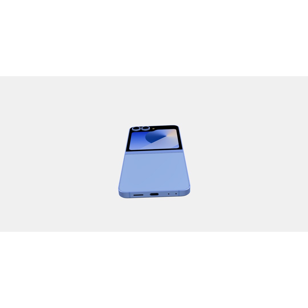 Galaxy Z Flip 6 3D Model – PBR Smartphone Asset, FBX, OBJ - View 8
