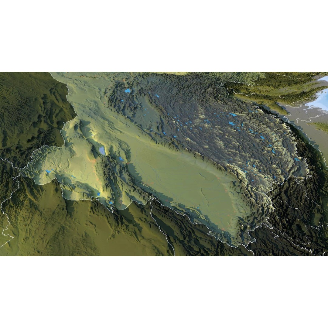 China Map 3D Model – Realistic Satellite Terrain, FBX, OBJ, MAX - View 17