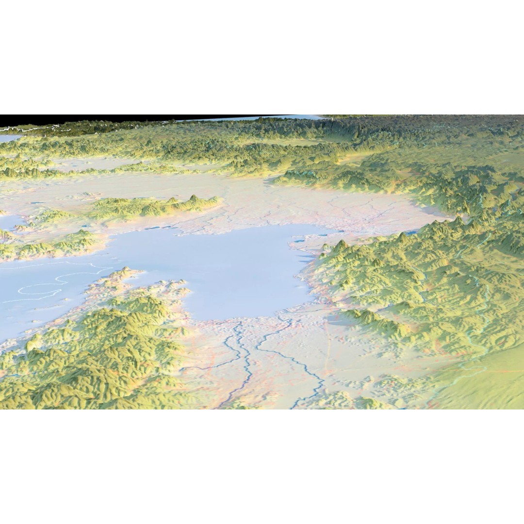 China Map 3D Model – Realistic Satellite Terrain, FBX, OBJ, MAX - View 20