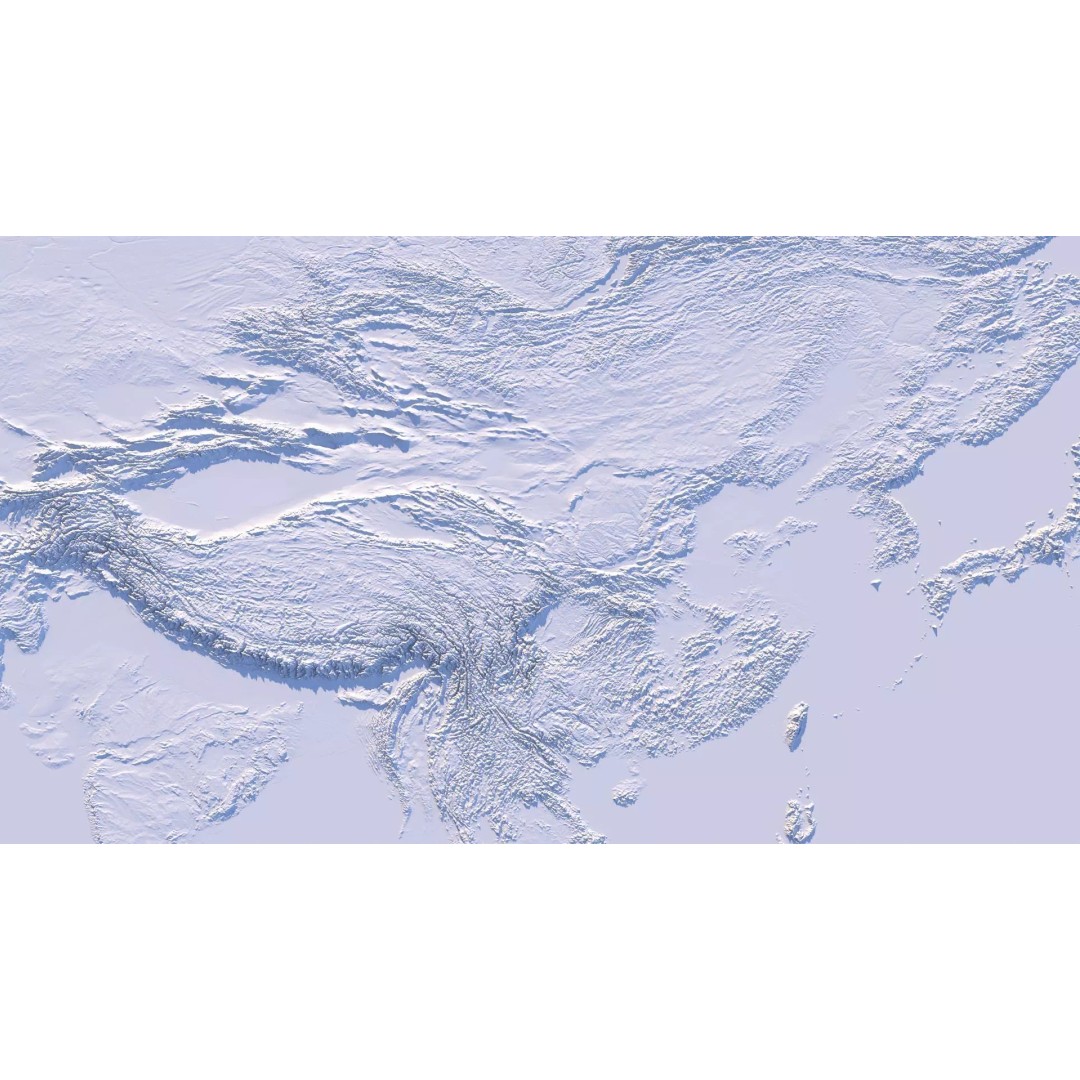 China Map 3D Model – Realistic Satellite Terrain, FBX, OBJ, MAX - View 23