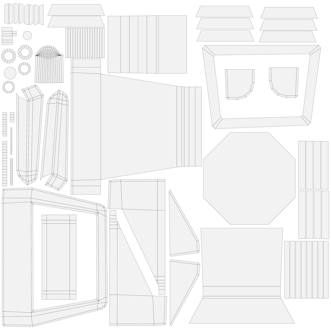Cartoon Bathroom 3D Model – Low Poly Sci-Fi Interior Asset, FBX - View 13
