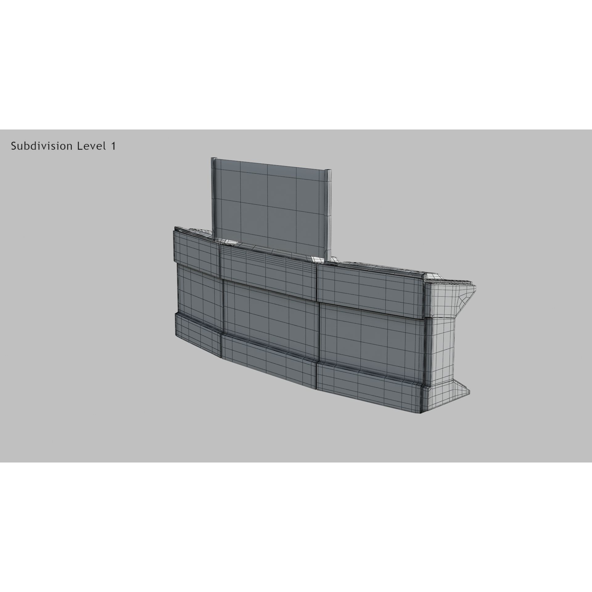 Sci-fi Desk - Low-Poly Game-Ready 3D Model