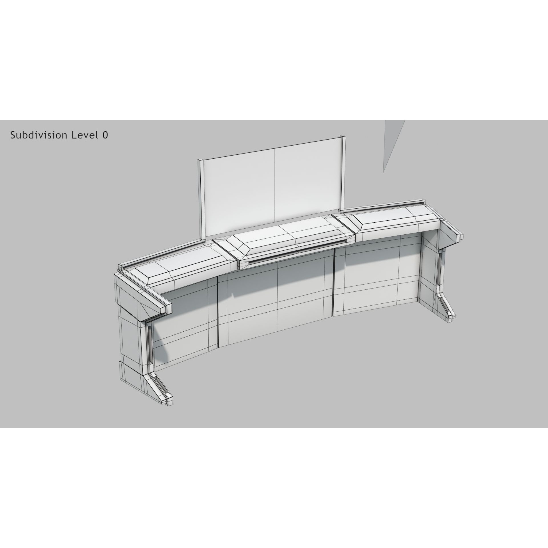 Sci-fi Desk - Low-Poly Game-Ready 3D Model - View 14
