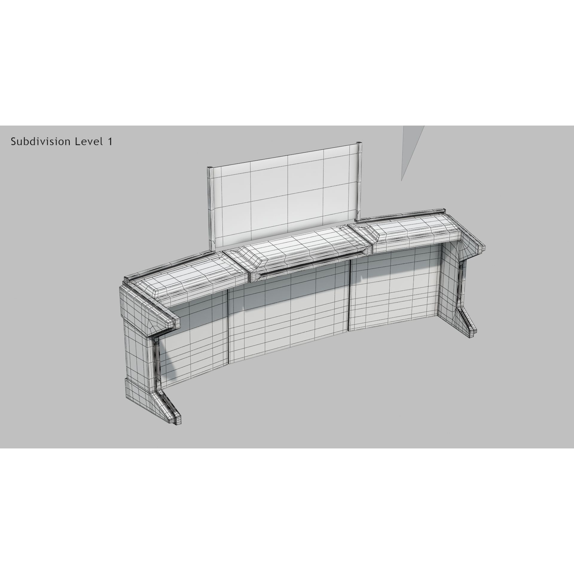 Sci-fi Desk - Low-Poly Game-Ready 3D Model - View 15