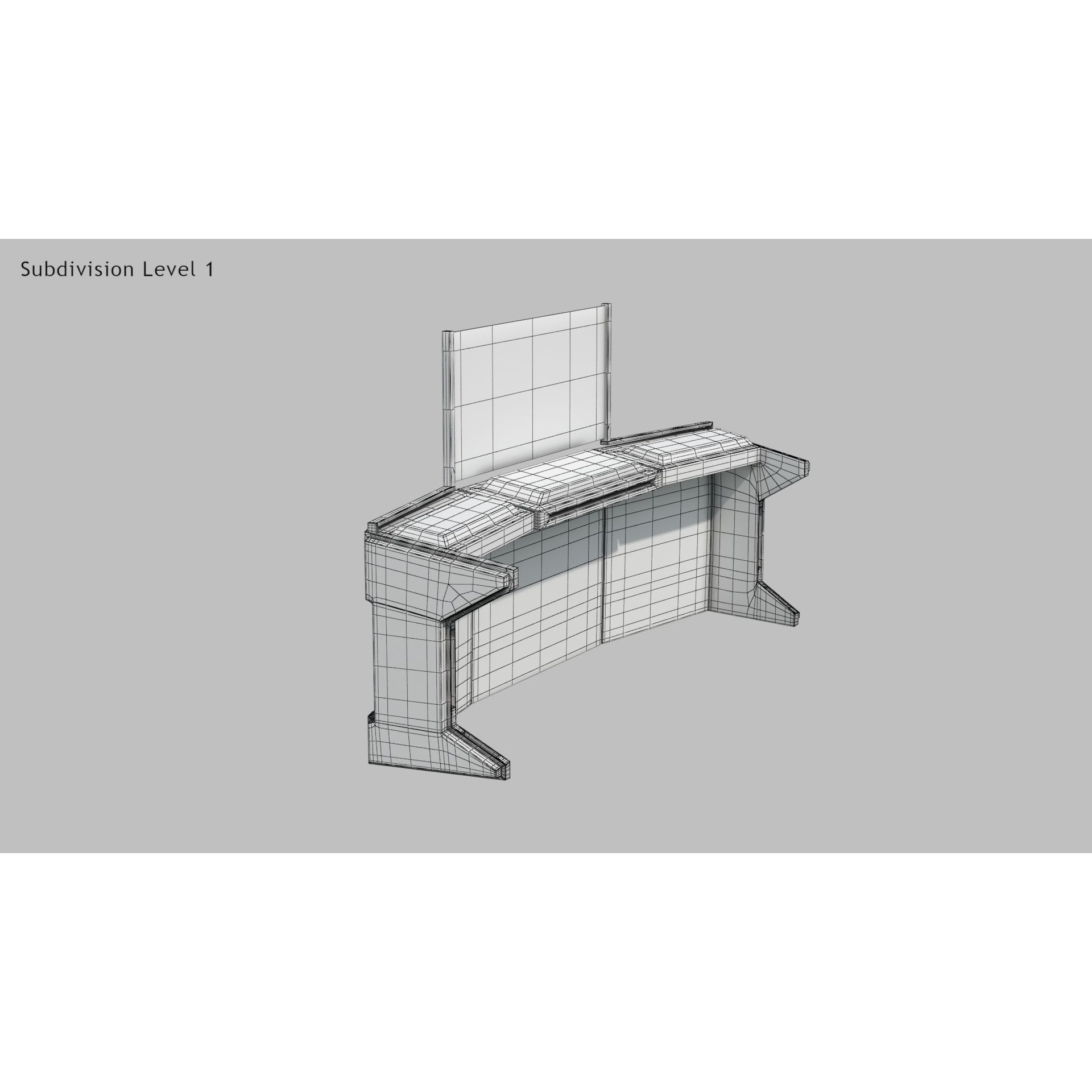 Sci-fi Desk - Low-Poly Game-Ready 3D Model - View 17