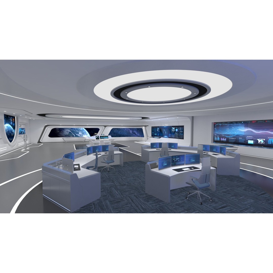 Futuristic Exhibition Hall 3D Model – High Poly Architectural Asset, FBX - View 12