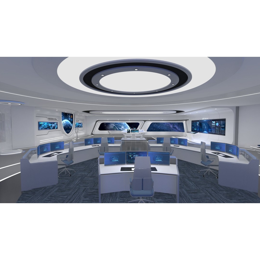 Futuristic Exhibition Hall 3D Model – High Poly Architectural Asset, FBX - View 13