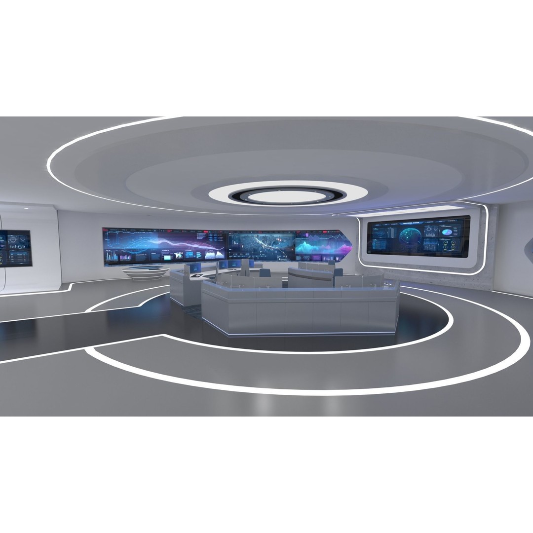Futuristic Exhibition Hall 3D Model – High Poly Architectural Asset, FBX - View 14