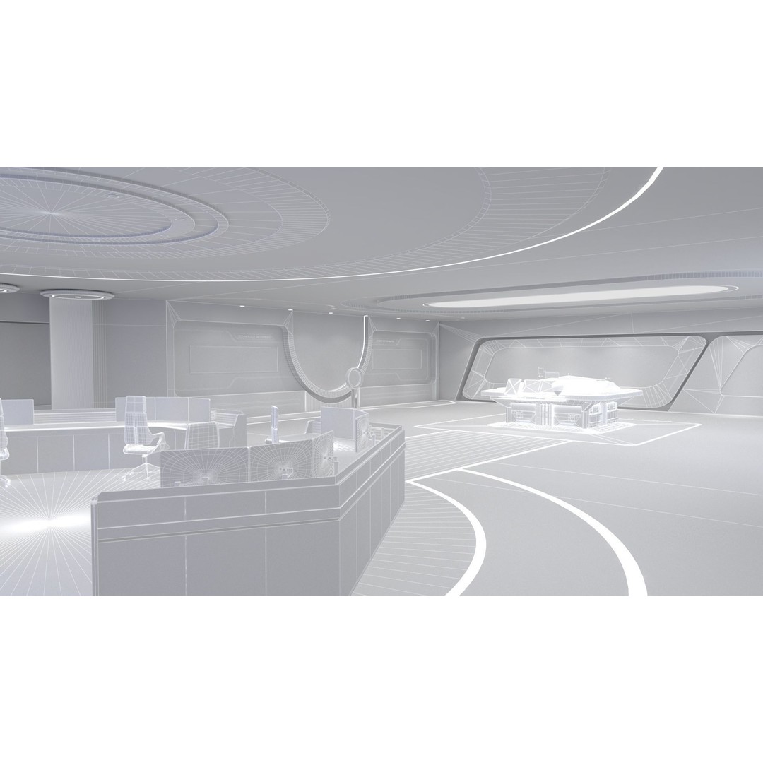 Futuristic Exhibition Hall 3D Model – High Poly Architectural Asset, FBX - View 15