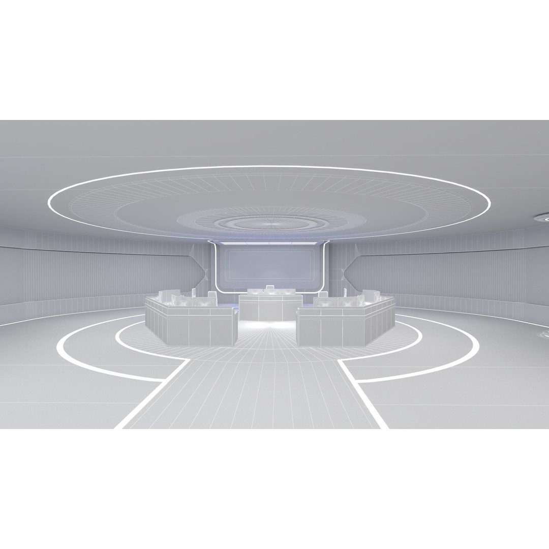 Futuristic Exhibition Hall 3D Model – High Poly Architectural Asset, FBX - View 19