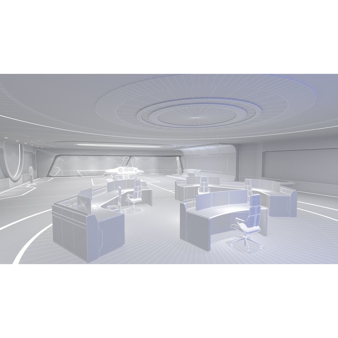 Futuristic Exhibition Hall 3D Model – High Poly Architectural Asset, FBX - View 21