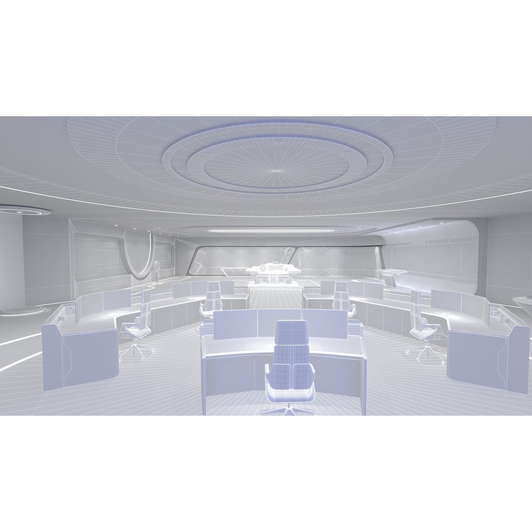 Futuristic Exhibition Hall 3D Model – High Poly Architectural Asset, FBX - View 22