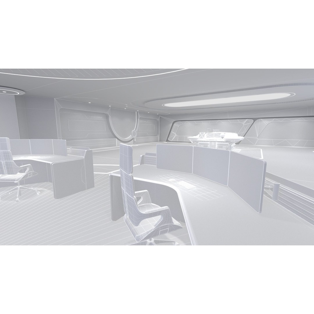 Futuristic Exhibition Hall 3D Model – High Poly Architectural Asset, FBX - View 23