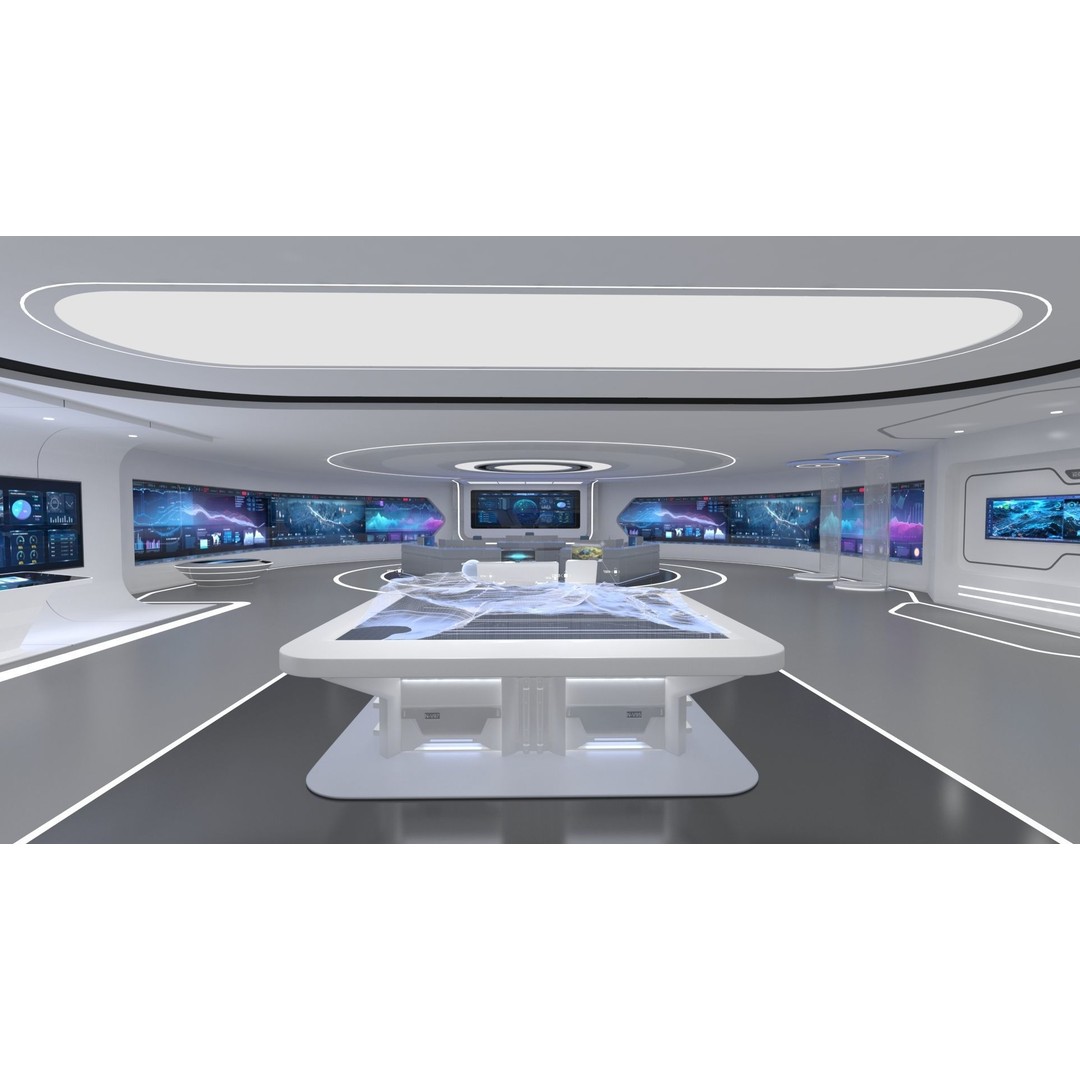 Futuristic Exhibition Hall 3D Model – High Poly Architectural Asset, FBX - View 5