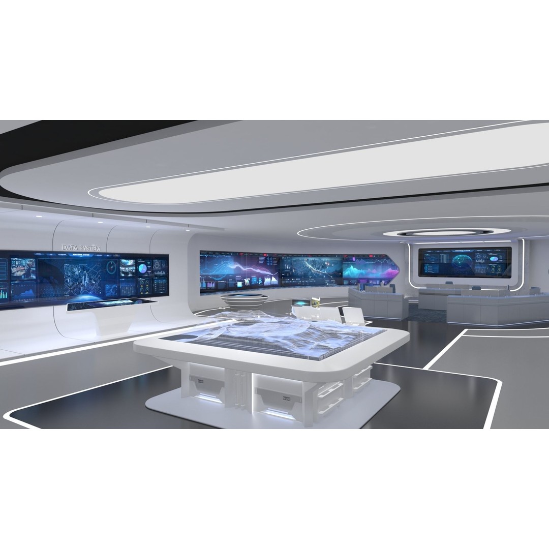 Futuristic Exhibition Hall 3D Model – High Poly Architectural Asset, FBX - View 8