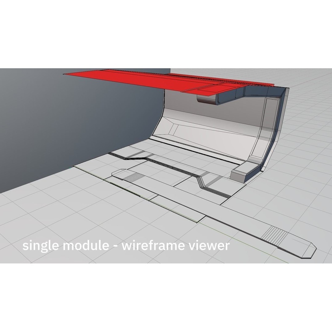 Sci-Fi Tunnel Showroom 3D Model – Low Poly Racing Car Exhibition - View 8