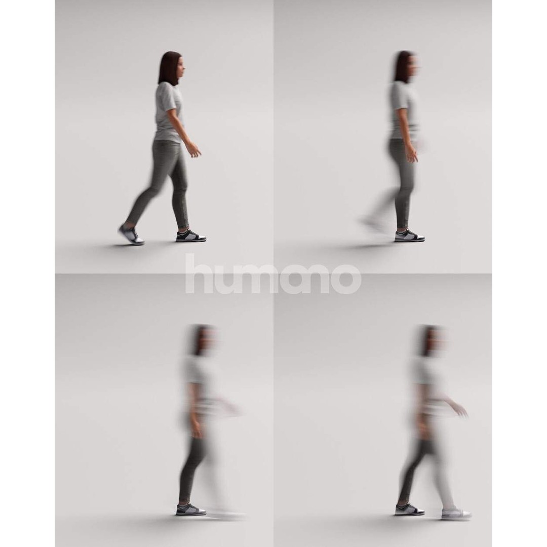 Humano Woman 3D Model – Realistic Walking Character, FBX, PBR